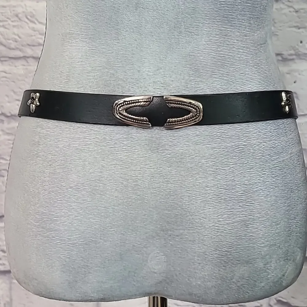 Vintage 80's Capezio western leather concho belt